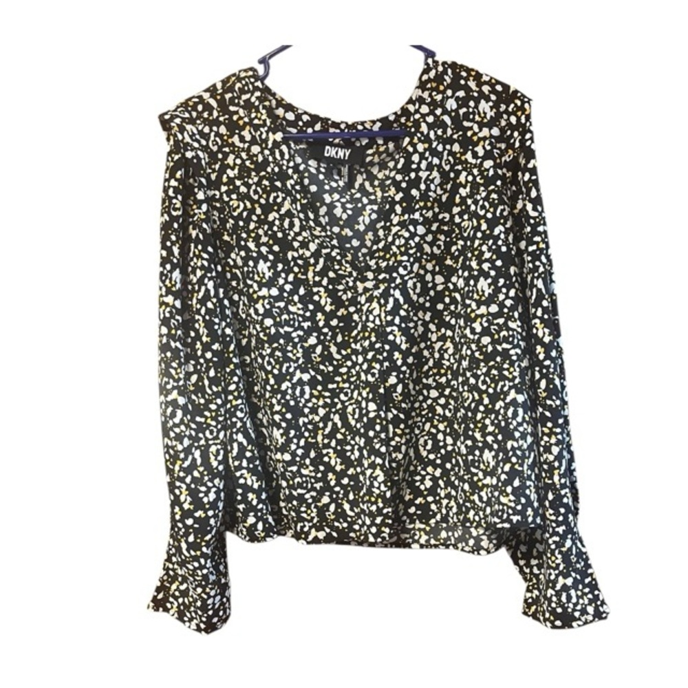 DKNY Black and White Blouse